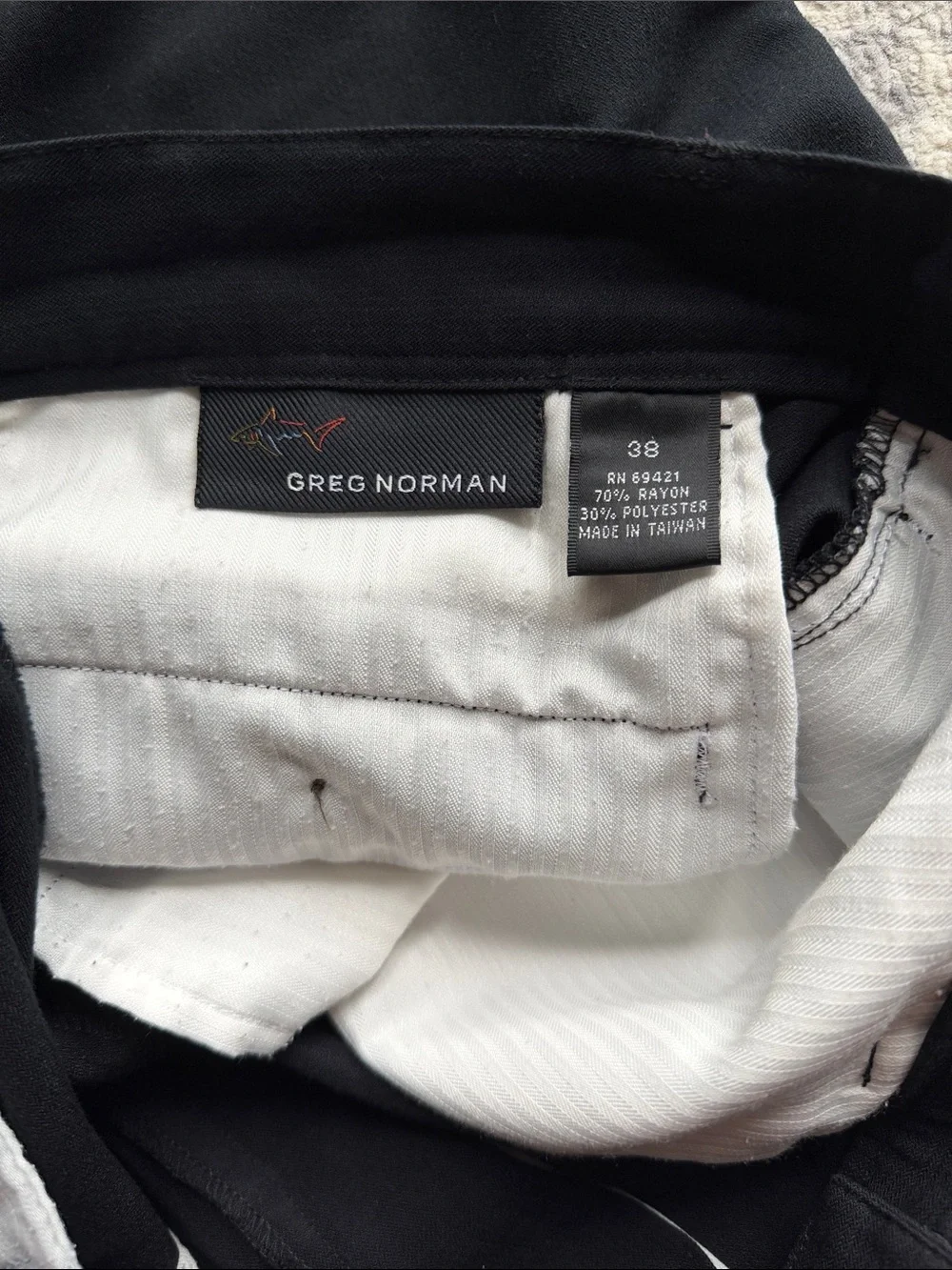 GREG NORMAN Black Pleat Shorts